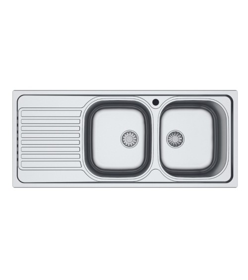 Lavello 116x50 SA138 2 vasche e gocciolatoio sinistro