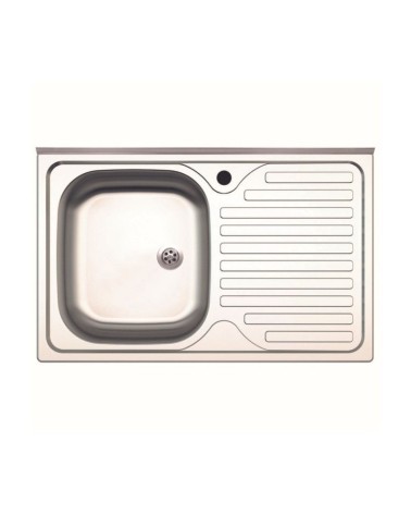 Lavello appoggio 80x50 SA216  1 vasca e gocciolatoio destro