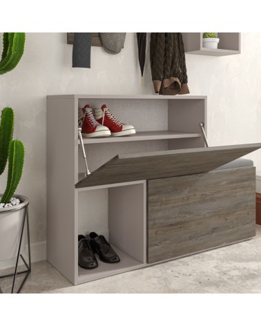 Mobile ingresso scarpiera Holdon colore tortora dark coffee