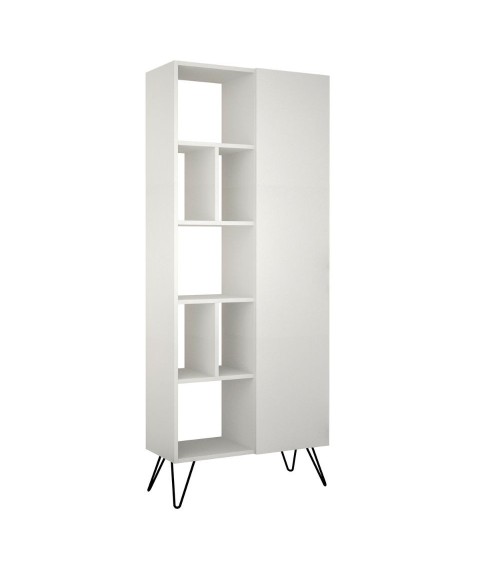 Libreria con anta Jedda colore bianco 80,6x191
