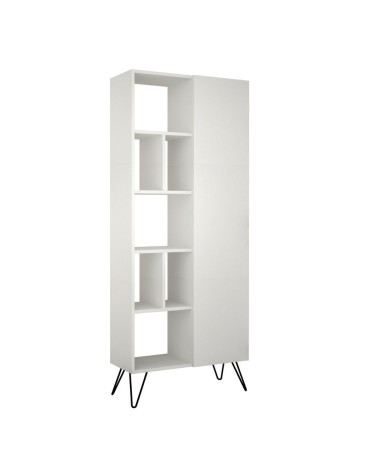 Libreria con anta Jedda colore bianco 80,6x191