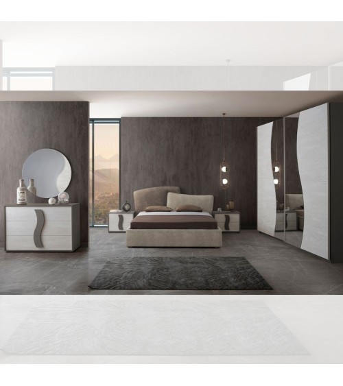 Camera da letto Twin con letto contenitore colore grigio