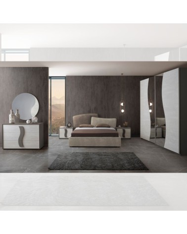 Camera da letto Twin con letto contenitore colore grigio