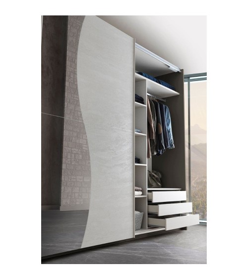Camera da letto Twin con letto contenitore colore grigio