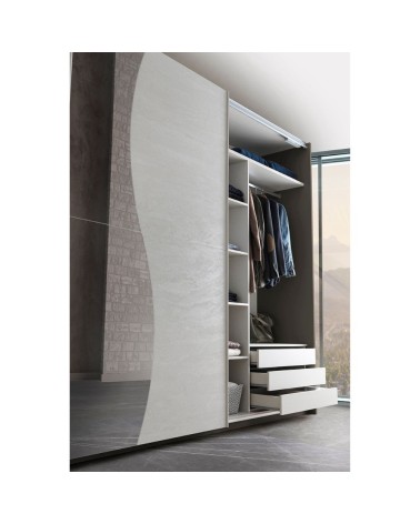 Camera da letto Twin con letto contenitore colore grigio