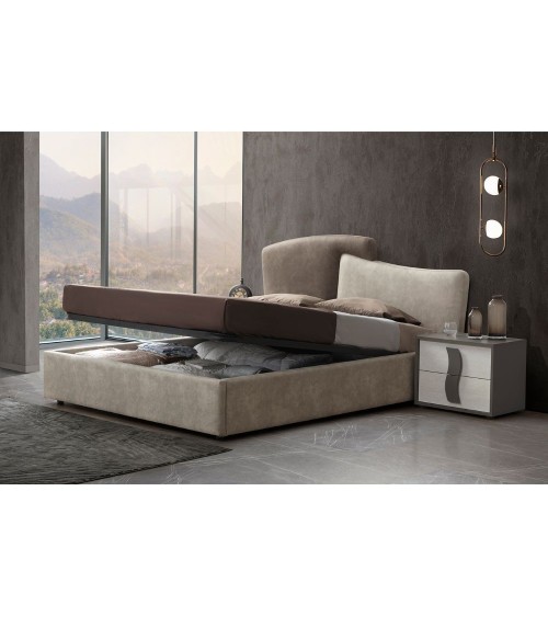 Camera da letto Twin con letto contenitore colore grigio