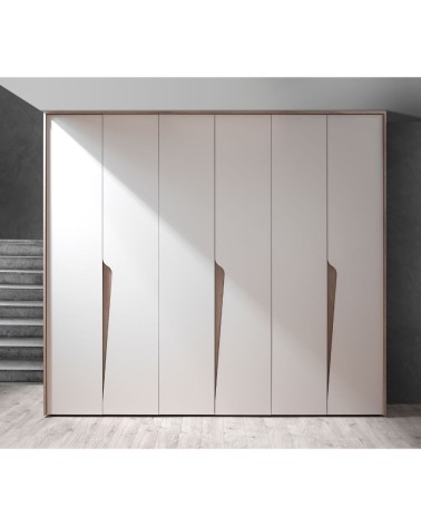 Camera da letto Soleil con letto contenitore colore cashmere e olmo biscotto