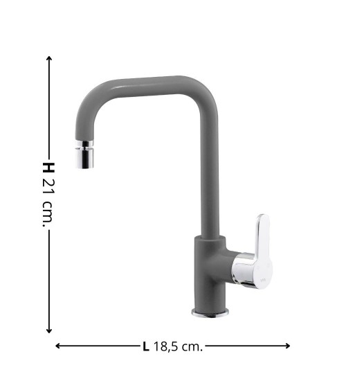 Miscelatore Lento granito croma mat