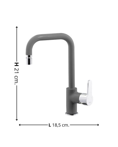 Miscelatore Lento granito croma mat