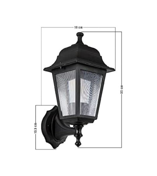 Lampada a parete abs nera triangolare MDL2826