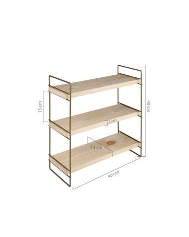 Scaffale Hobby 3 ripiani 40x13x40 bronzo ASZ1572