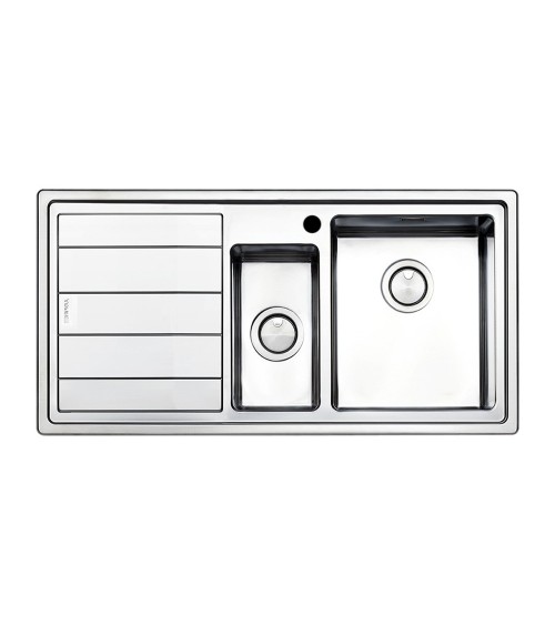 Lavello SAXT332 100x50 cm 1 vasca con vaschetta e gocciolatoio sinistro