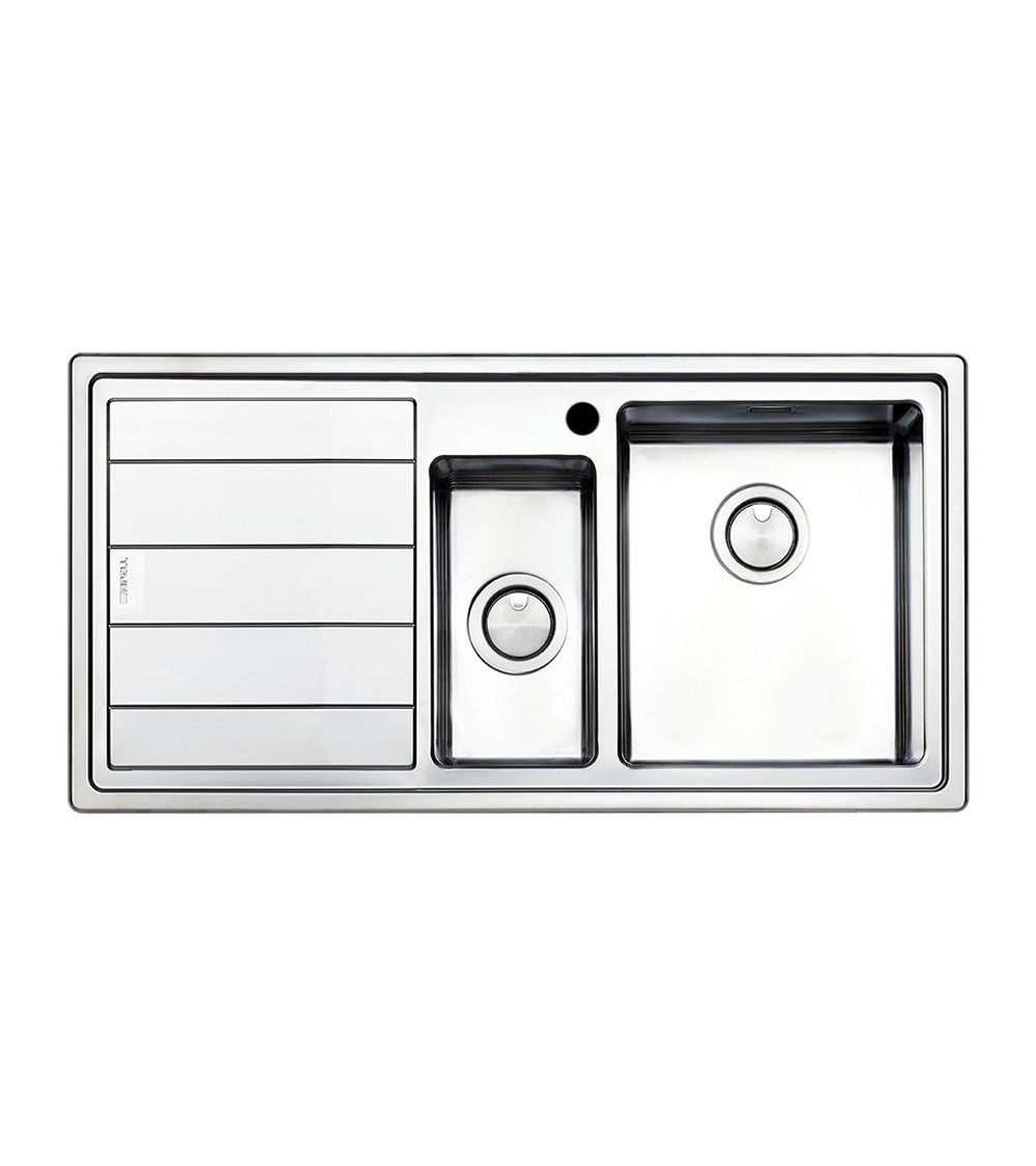 Lavello SAXT332 100x50 cm 1 vasca con vaschetta e gocciolatoio sinistro