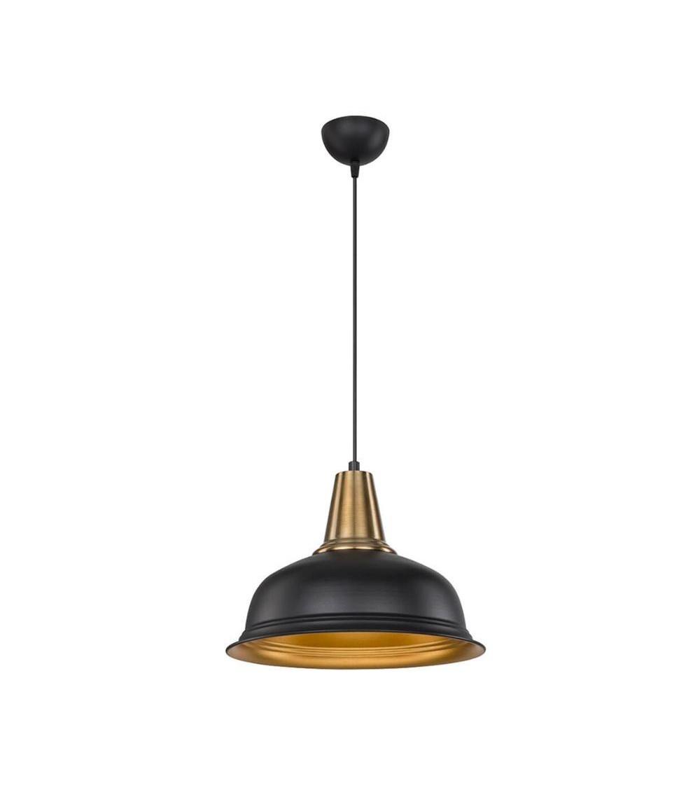 Lampada a sospensione Rena ASZ1341 metallo nero interno oro