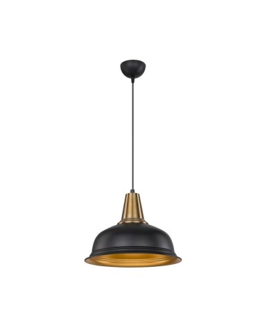 Lampada a sospensione Rena ASZ1341 metallo nero interno oro