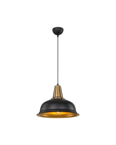 Lampada a sospensione Rena ASZ1341 metallo nero interno oro