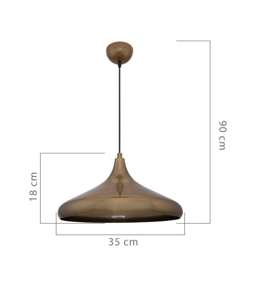 Lampada a sospensione Navada ASZ1345 metallo bronzo