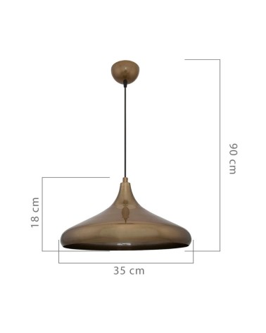Lampada a sospensione Navada ASZ1345 metallo bronzo