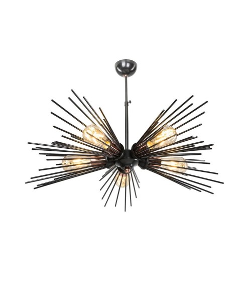 Lampada da soffitto a 5 luci Salem MDL3806 metallo nero