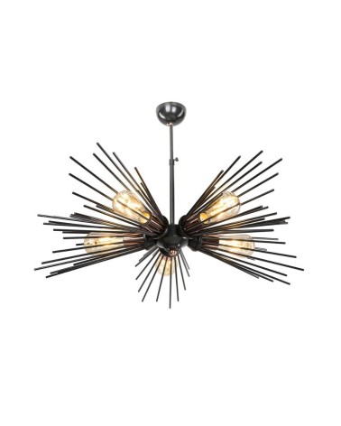 Lampada da soffitto a 5 luci Salem MDL3806 metallo nero