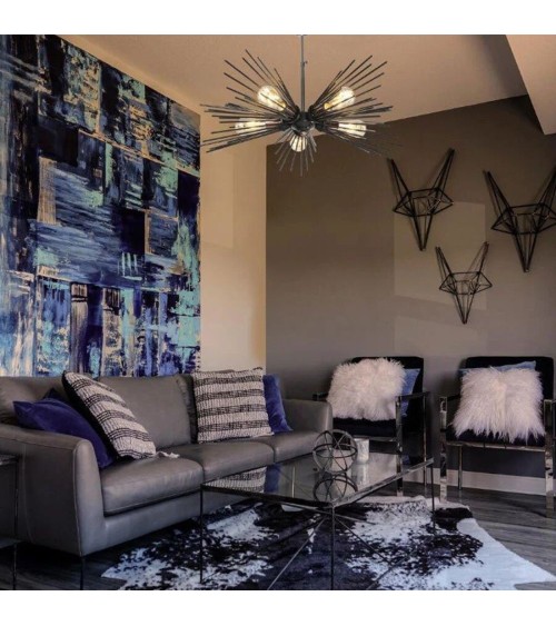 Lampada da soffitto a 5 luci Salem MDL3806 metallo nero