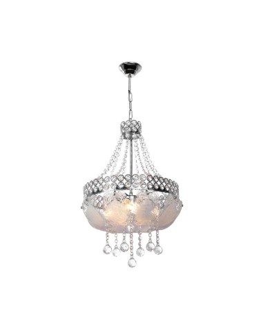 Lampada da soffitto Sare MDL3550 argento vetro decorato e pietre effetto cristallo