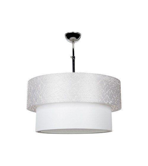 Lampada a sospensione Polo MDL2749 in tessuto grigio