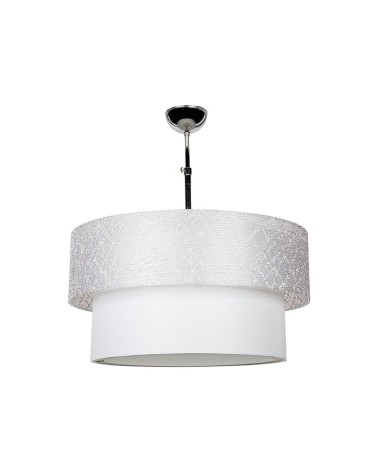 Lampada a sospensione Polo MDL2749 in tessuto grigio