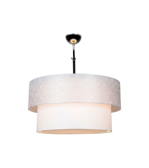 Lampada a sospensione Polo MDL2749 in tessuto grigio