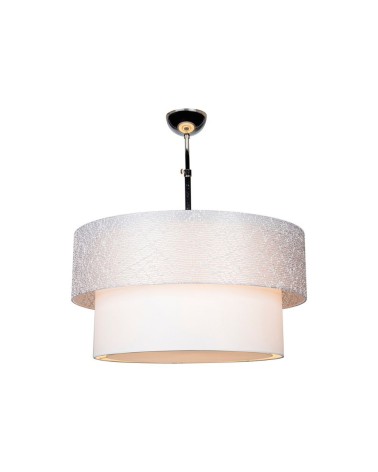 Lampada a sospensione Polo MDL2749 in tessuto grigio