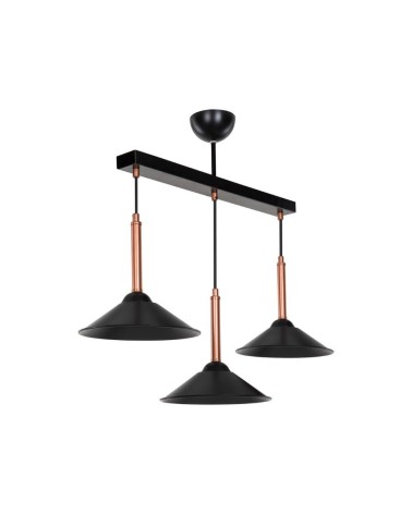 Lampada a sospensione Mandarin MDL4221 con paralumi metallo nero