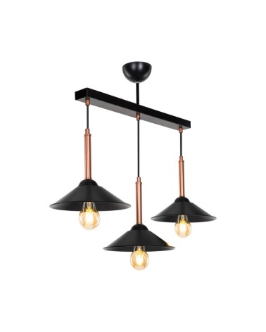 Lampada a sospensione Mandarin MDL4221 con paralumi metallo nero