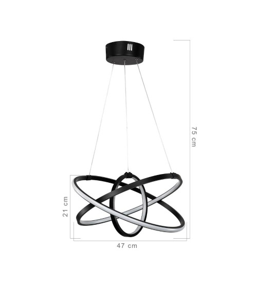 Lampada a sospensione Costana tre cerchi Led MDL4236