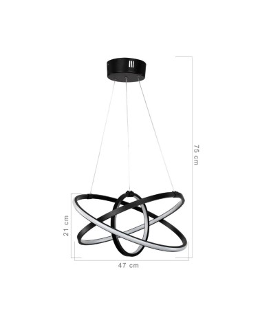 Lampada a sospensione Costana tre cerchi Led MDL4236