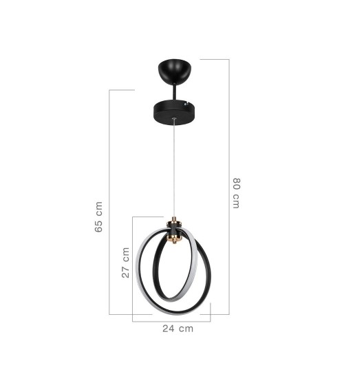 Lampada a sospensione Felicia due cerchi Led ASZ1591