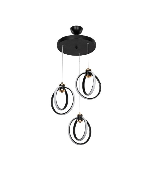 Lampada a sospensione Felicia tre punti luce cerchi LED ASZ1593
