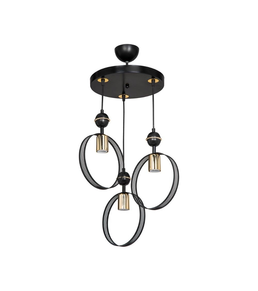 Lampada a sospensione Esin con tre portalampade a cerchio MDL4423