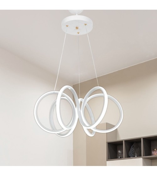 Lampada a sospensione LED Ilya forma spirale bianca MDL4439