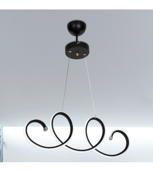 Lampada a sospensione LED Afra forma spirale nera MDL4441