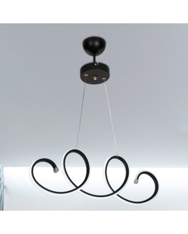 Lampada a sospensione LED Afra forma spirale nera MDL4441