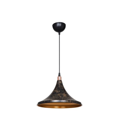 Lampada a sospensione Kalyon metallo nero oro ASZ1650