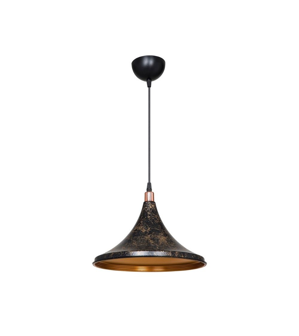 Lampada a sospensione Kalyon metallo nero oro ASZ1650