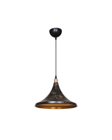 Lampada a sospensione Kalyon metallo nero oro ASZ1650