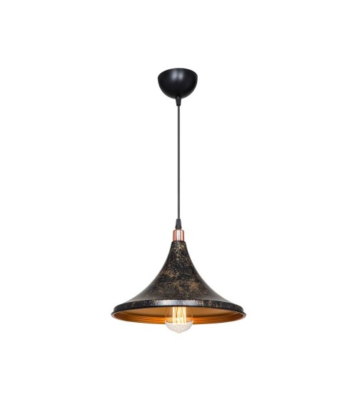 Lampada a sospensione Kalyon metallo nero oro ASZ1650