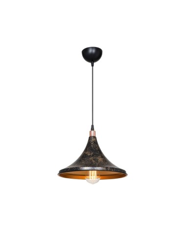 Lampada a sospensione Kalyon metallo nero oro ASZ1650