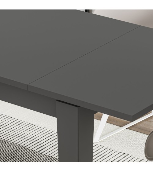 Tavolo allungabile Tolmen antracite 140x80 cm