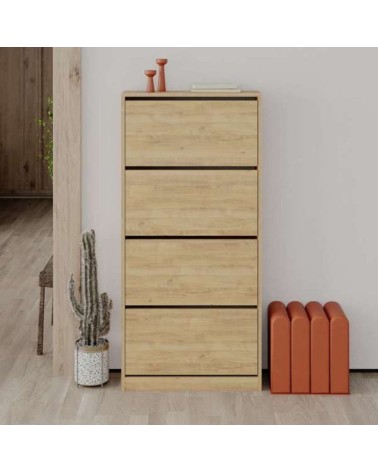 Scarpiera SHC540OAK quattro ante a ribalta rovere