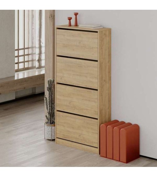 Scarpiera SHC540OAK quattro ante a ribalta rovere