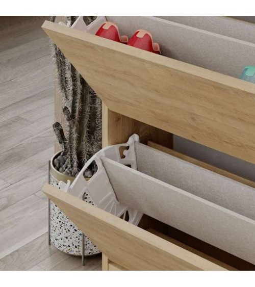 Scarpiera SHC540OAK quattro ante a ribalta rovere