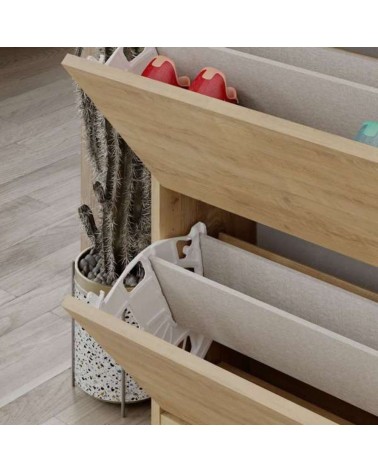 Scarpiera SHC540OAK quattro ante a ribalta rovere